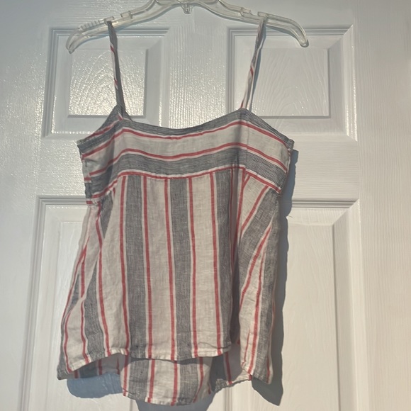 GAP striped linen tie front cami M - Picture 5 of 6